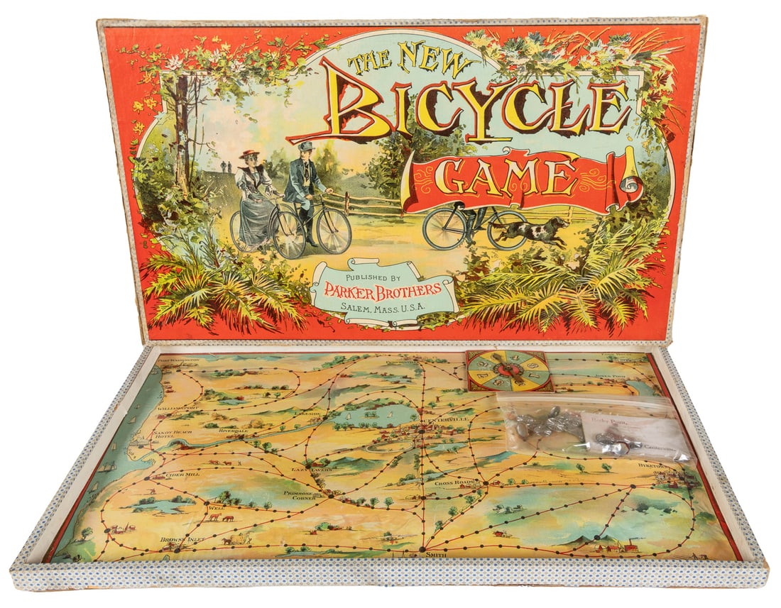 The New Bicycle Game. Salem: Parker Brothers, ca. 1894. Chr... (1 of 3)