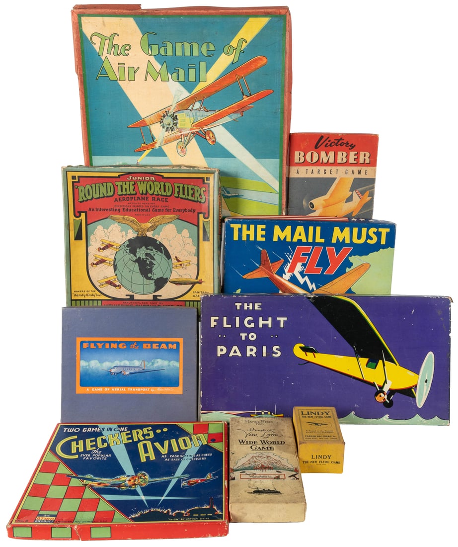 Group of 10 vintage aviation-themed games and a set of prem... (1 of 1)