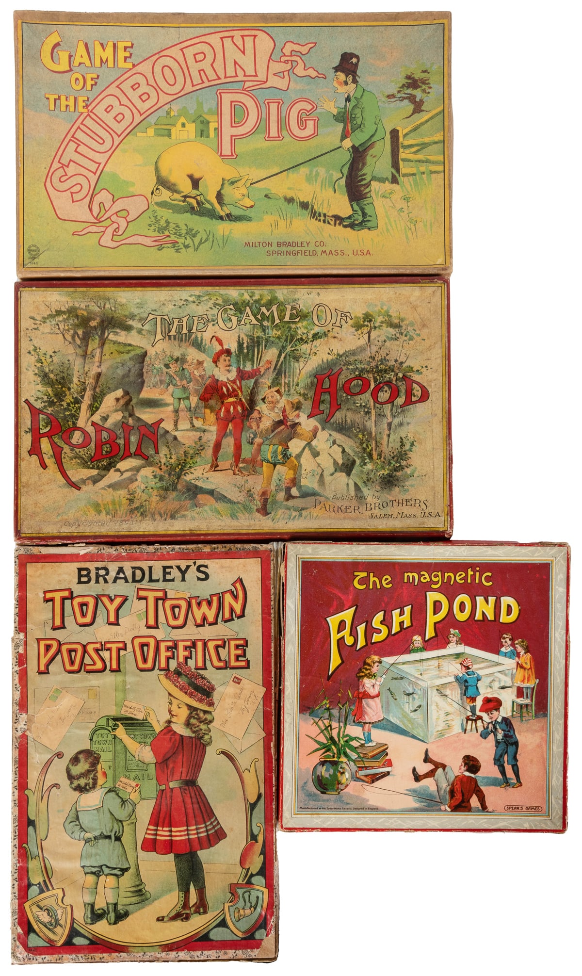 Group of 4 antique games. Including: The Magnetic Fish Pond... (1 of 1)