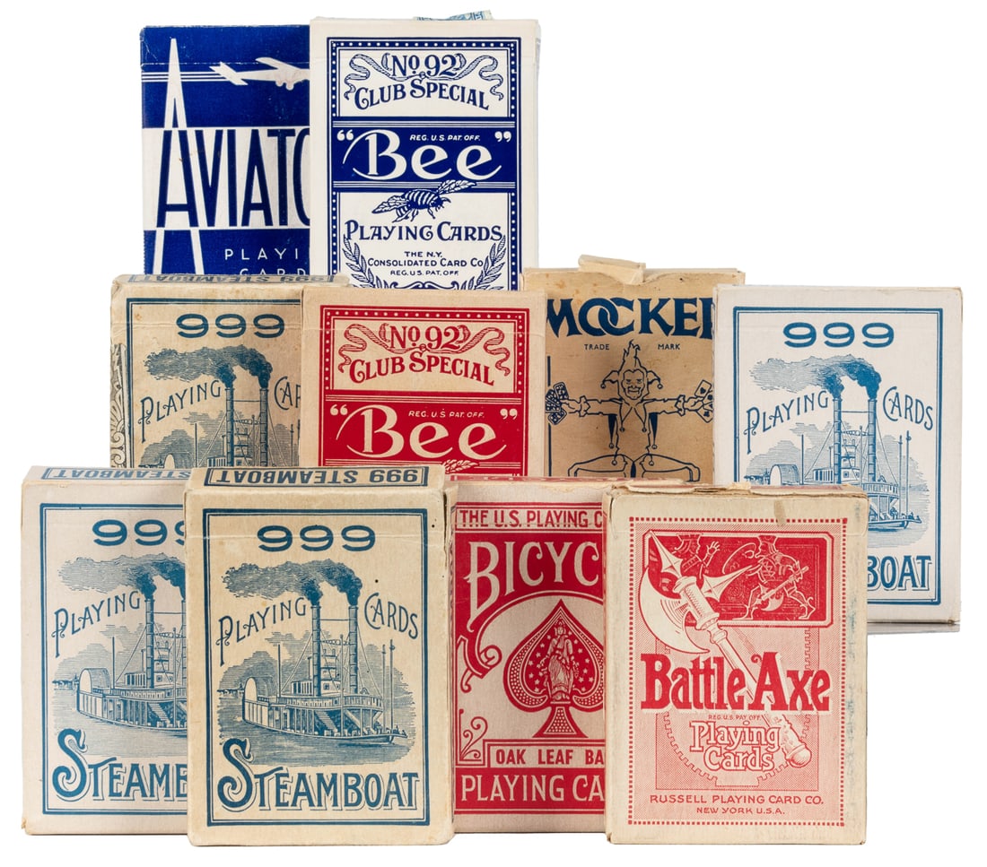 [CHEATING]. Group of 12 vintage decks of marked and gaffed ... (1 of 2)