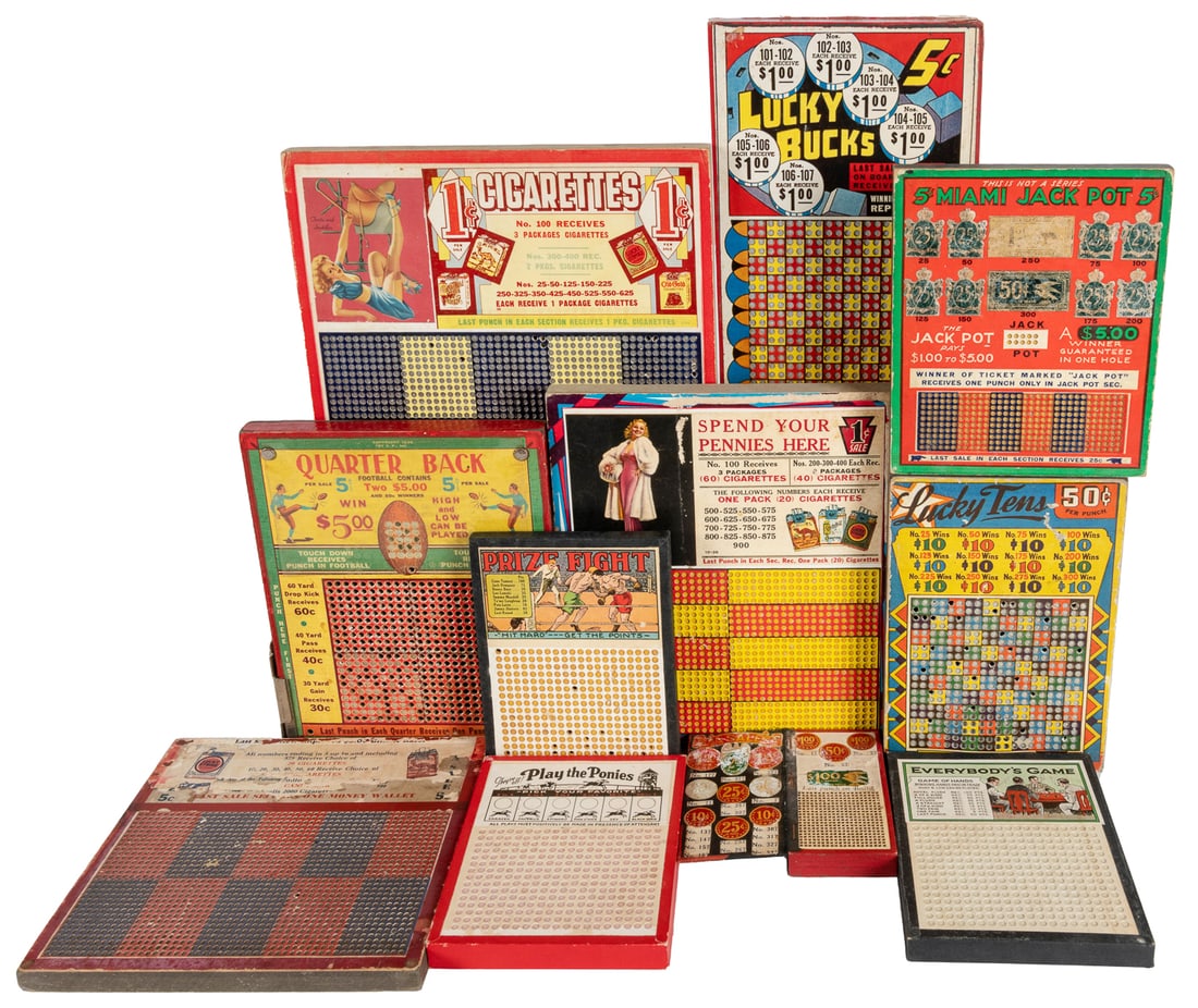 Punchboard Collection. Early 20th century. Group of 25 punc... (1 of 1)