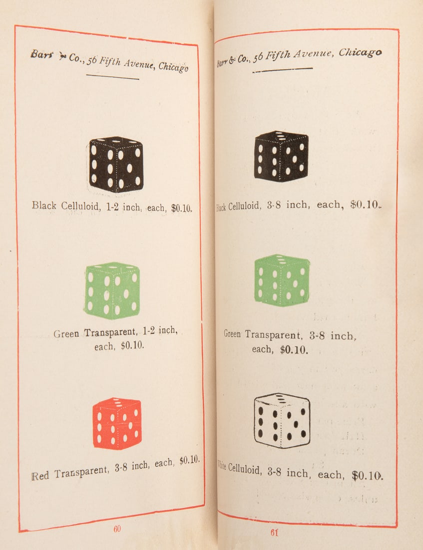 Barr & Co. gambling catalog. Chicago, n.d. (ca. 1900s). Ori... - 2