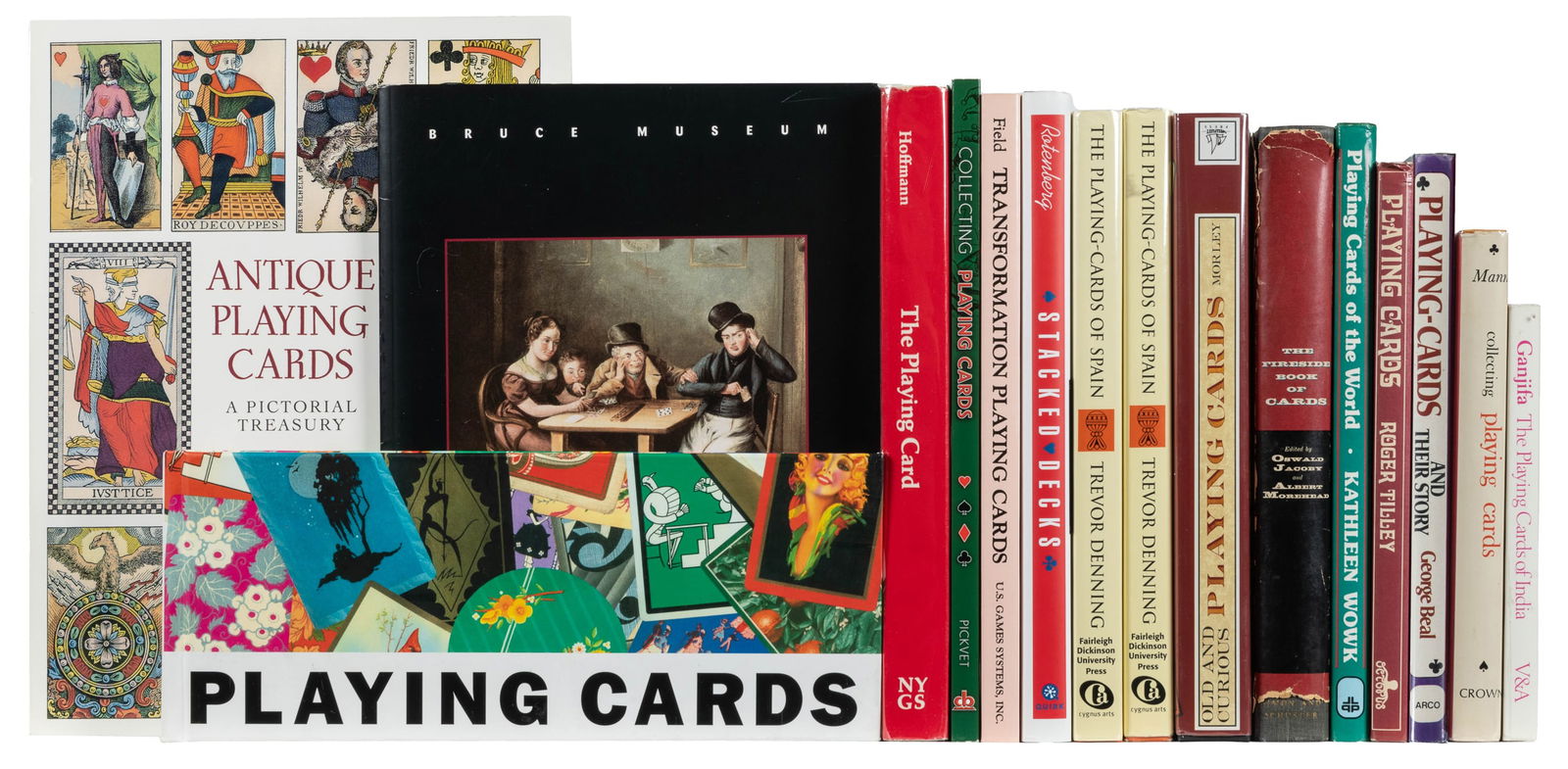 Group of 19 volumes on playing cards. Includes: Albert Fiel...: Group of 19 volumes on playing cards. Includes: Albert Field, Transformation Playing Cards (U.S. Games Systems, 1987); Kathleen Wowk, Playing Cards of the World (Lutterworth Press, 1983); Mark