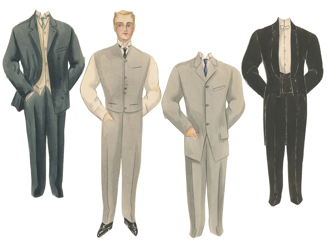 Late Victorian Paper Doll Family. American, ca. 1890–1915. ...: Late Victorian Paper Doll Family. American, ca. 1890–1915. Family of fashion paper dolls, members of a household, both male and female figures in period attire, including suits, frock coats, wai