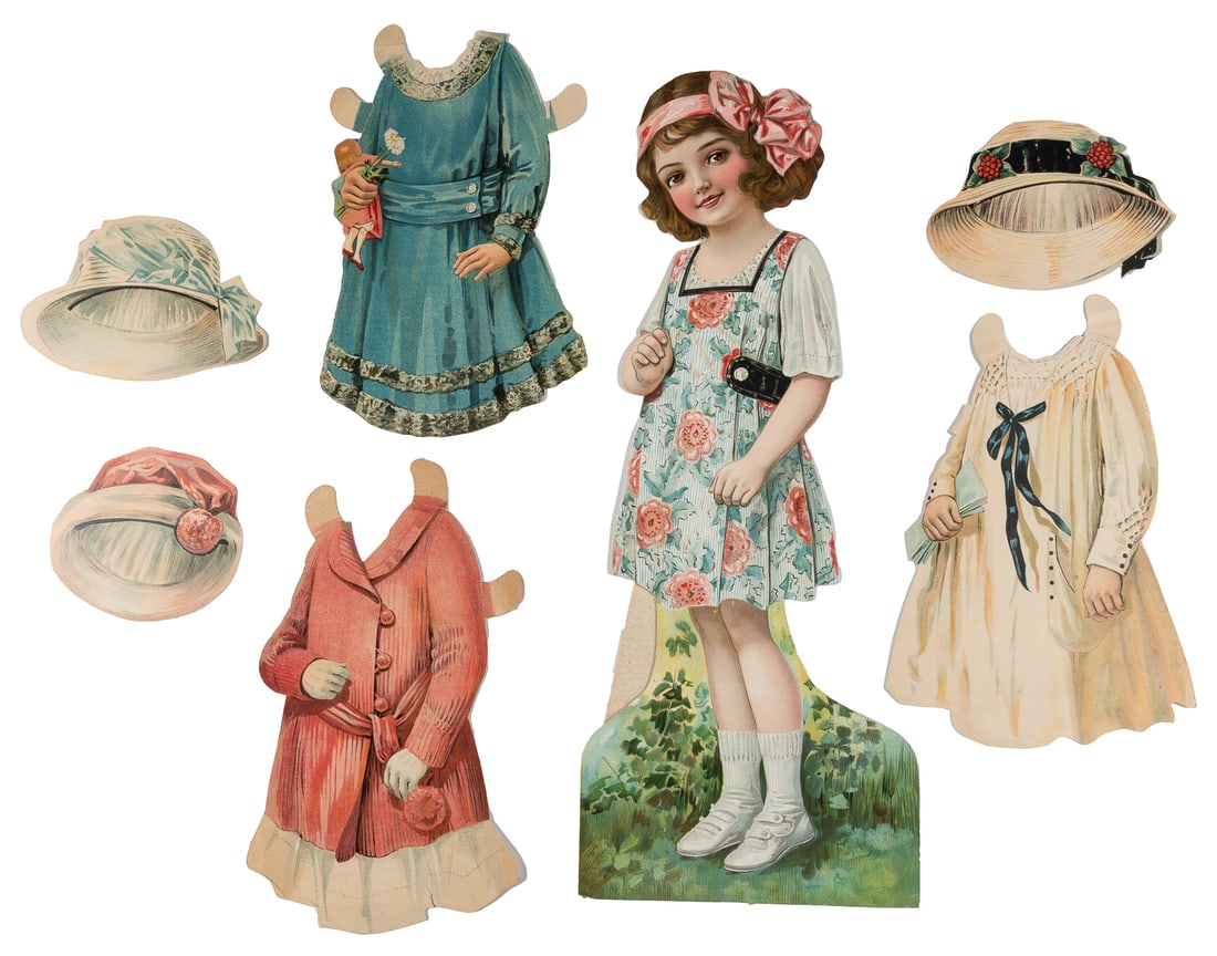 Four Woolworth Paper Dolls. Circa 1910s. Four large single-... (1 of 4)