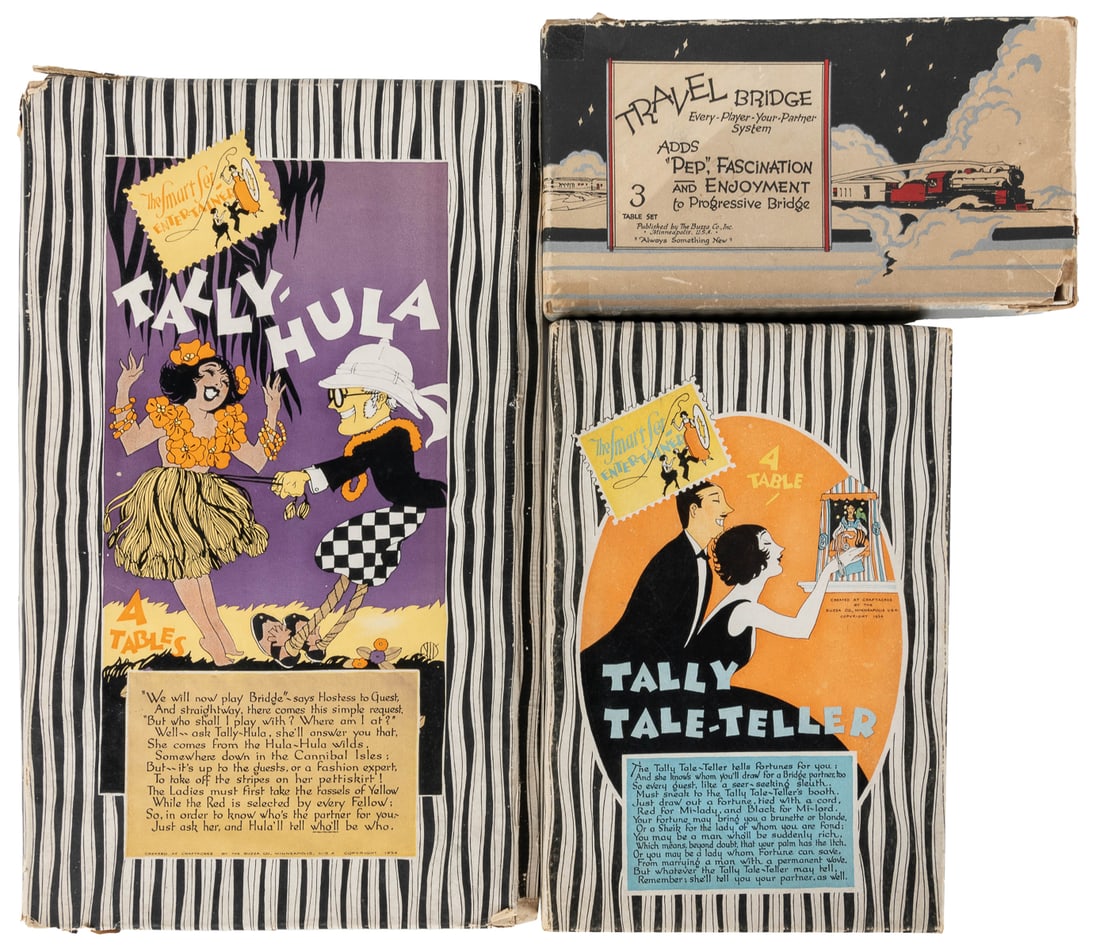 Trio of Buzza Co. Game of Travel Bridge and Tally Cards. Mi... (1 of 2)