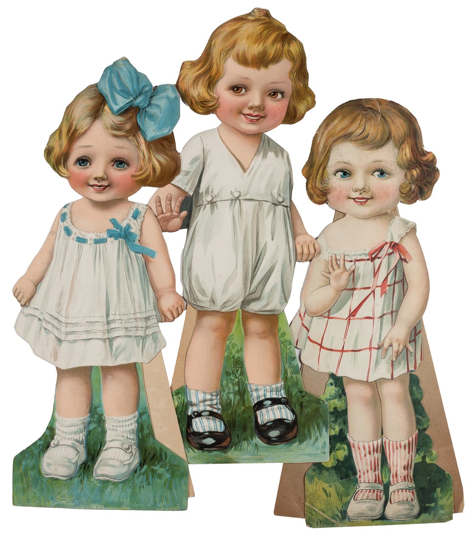 Six Woolworth Series Paper Baby Dolls. Early 20th century. ... (1 of 2)