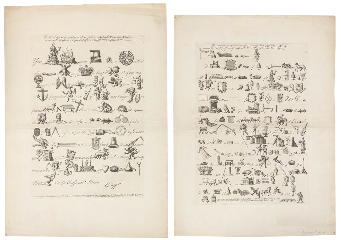 [REBUS LETTERS]. The Ingenious and Diverting Love Letter in... (1 of 3)