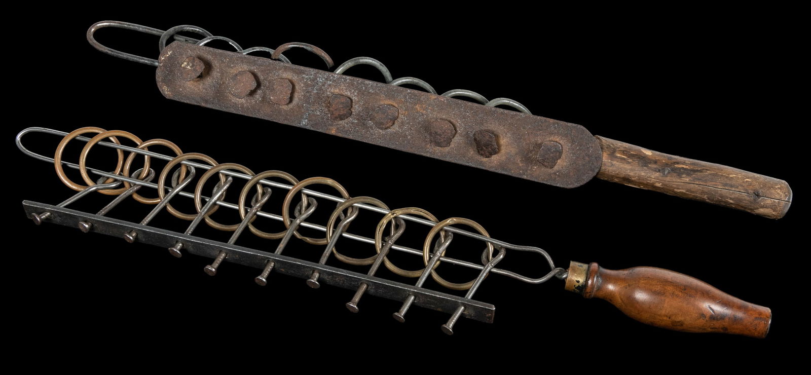 [FOLK ART]. Pair of Handmade Baguenaudier Puzzles (Chinese ... (1 of 1)