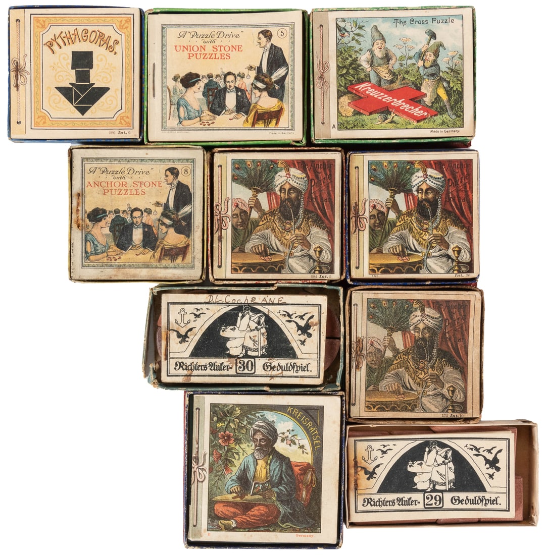 Collection of Richter Anchor (Anker) Stone Tangram Puzzle S... (1 of 4)