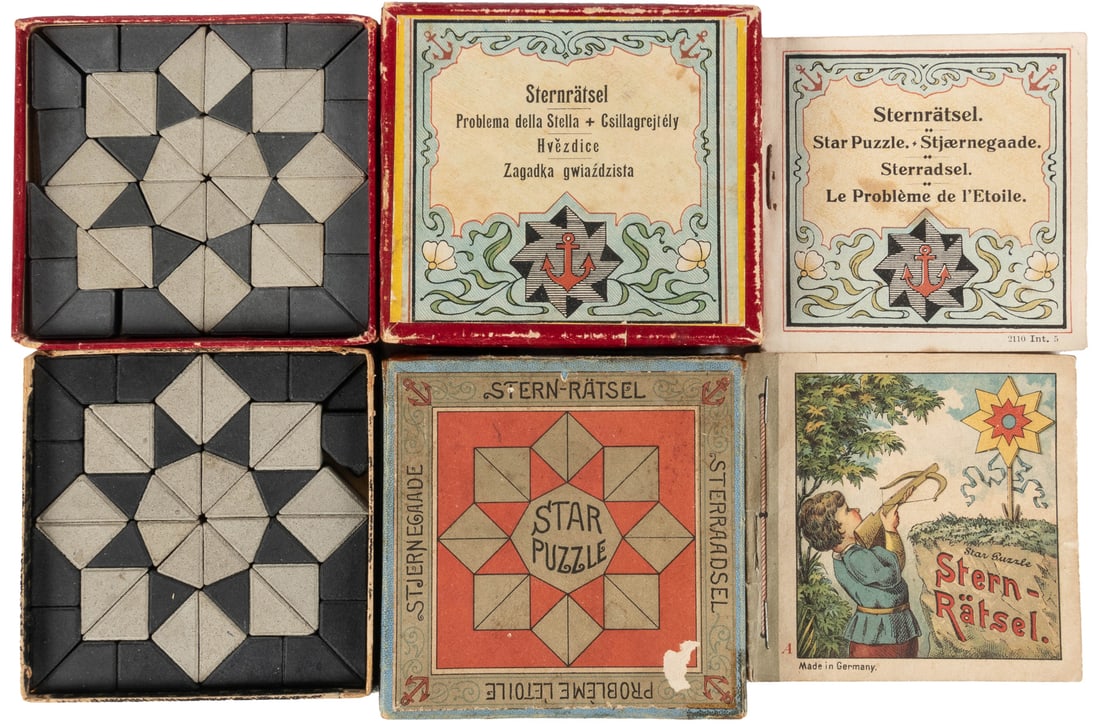 The Star Puzzle / Anchor (Anker) Stone Tangram Set (2). Ger... (1 of 3)
