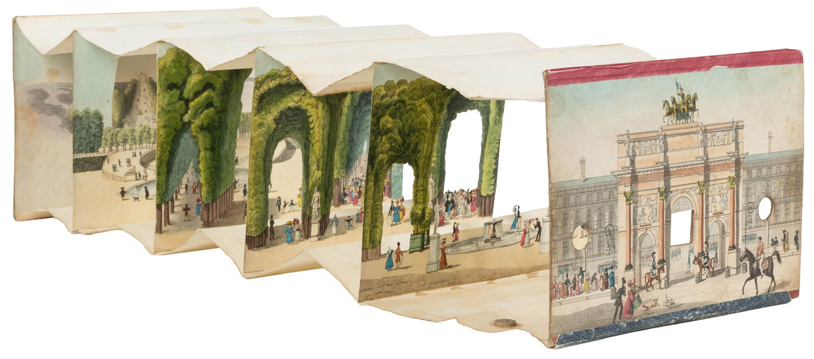 [PEEPSHOW]. Optique No. 10 Les Tuileries. France, ca. 1835.... (1 of 4)
