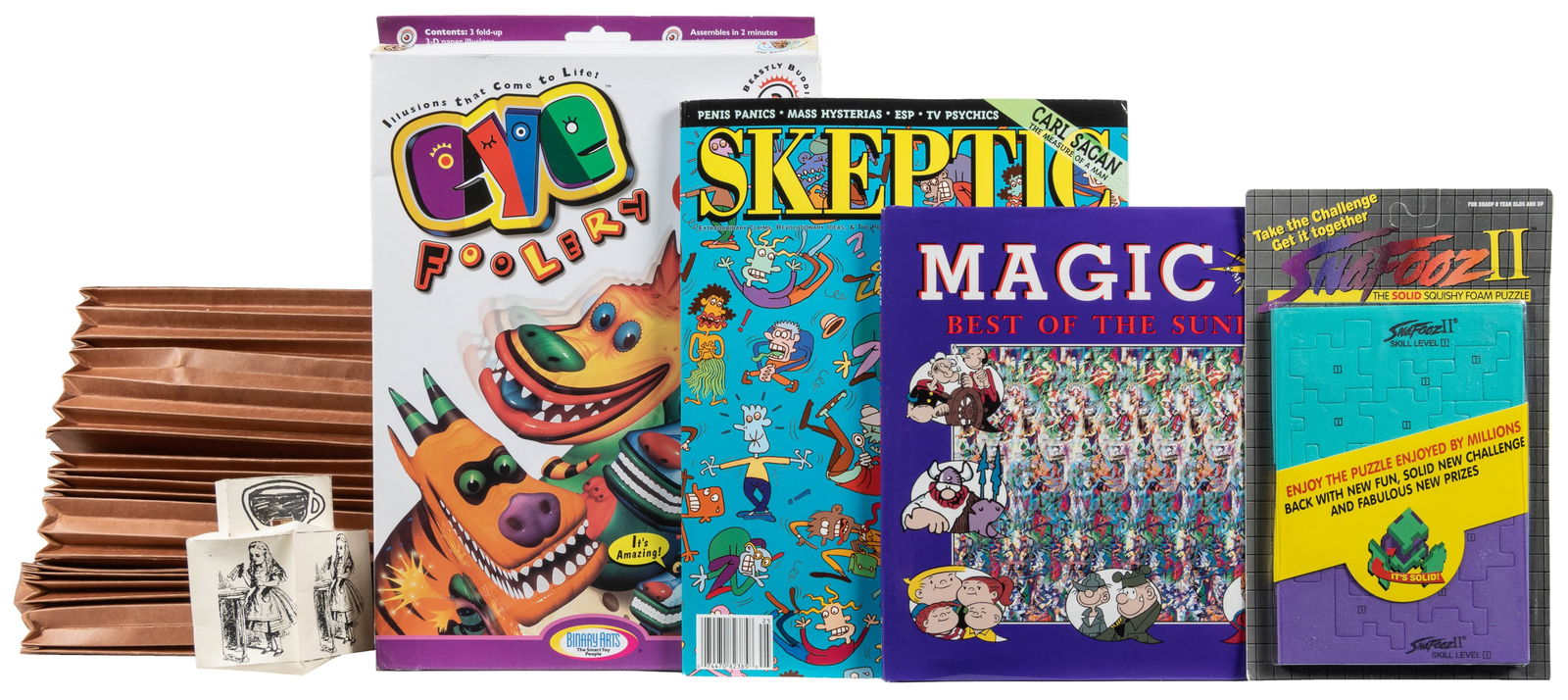 Gathering for Gardner 1 – 4 Ephemera and Gift Exchange Archive. 1990s – 2000s.: Gathering for Gardner 1 – 4 Ephemera and Gift Exchange Archive. 1990s – 2000s. A collection of paper ephemera, gifts, and memorabilia from the first four invitation-only conferences