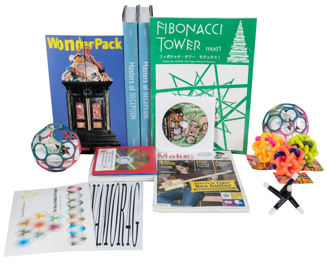 Gathering for Gardner 7 (G4G7) Gift Exchange Archive.: Gathering for Gardner 7 (G4G7) Gift Exchange Archive. 2006. A collection of paper ephemera, gifts, and memorabilia from the seventh invitation-only conference celebrating the intersectional interests