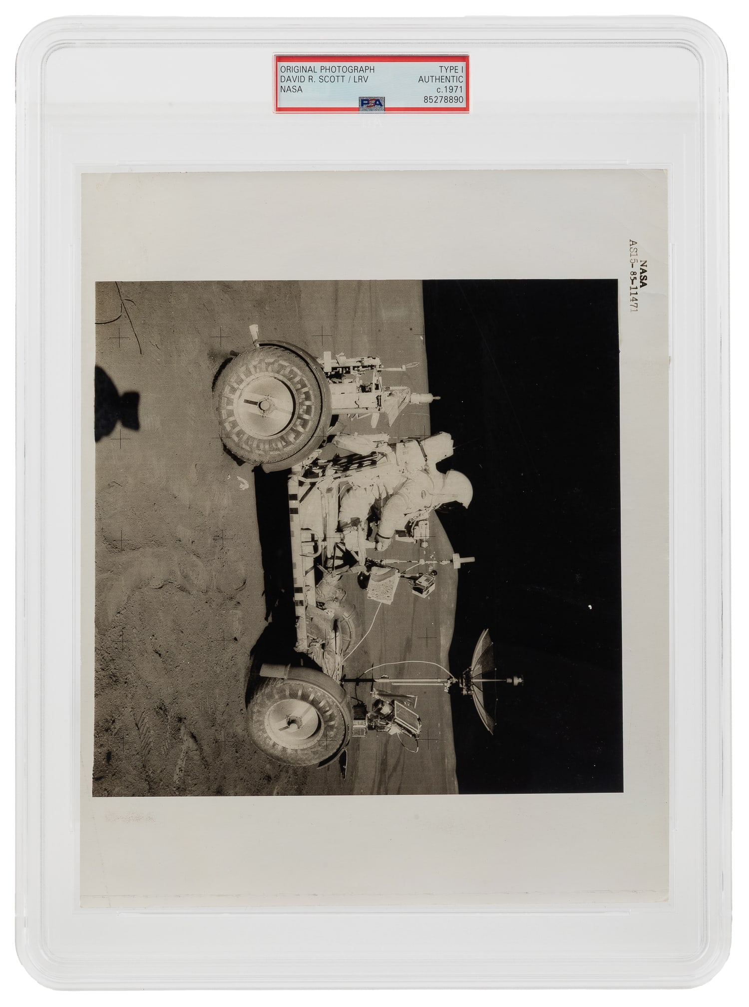 NASA Apollo 15 David R. Scott LRV photograph (PSA Type I). (1 of 1)