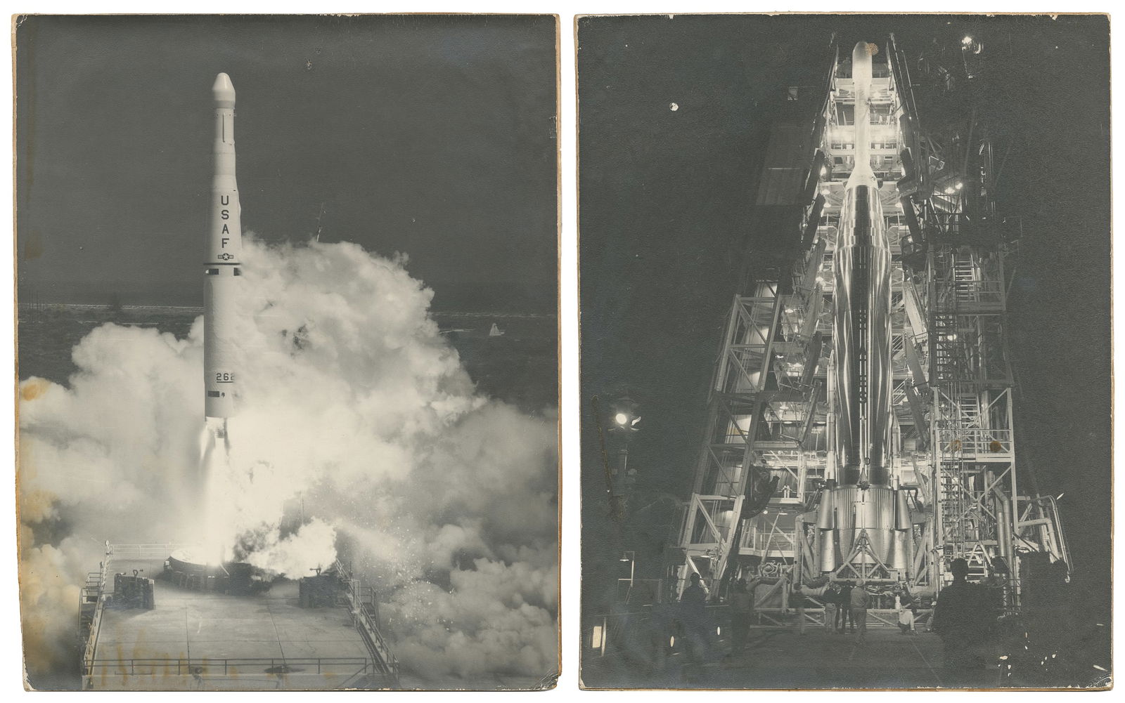 Pair of Nasa Rocket Photographs. American, 1959/1960.  (1 of 3)