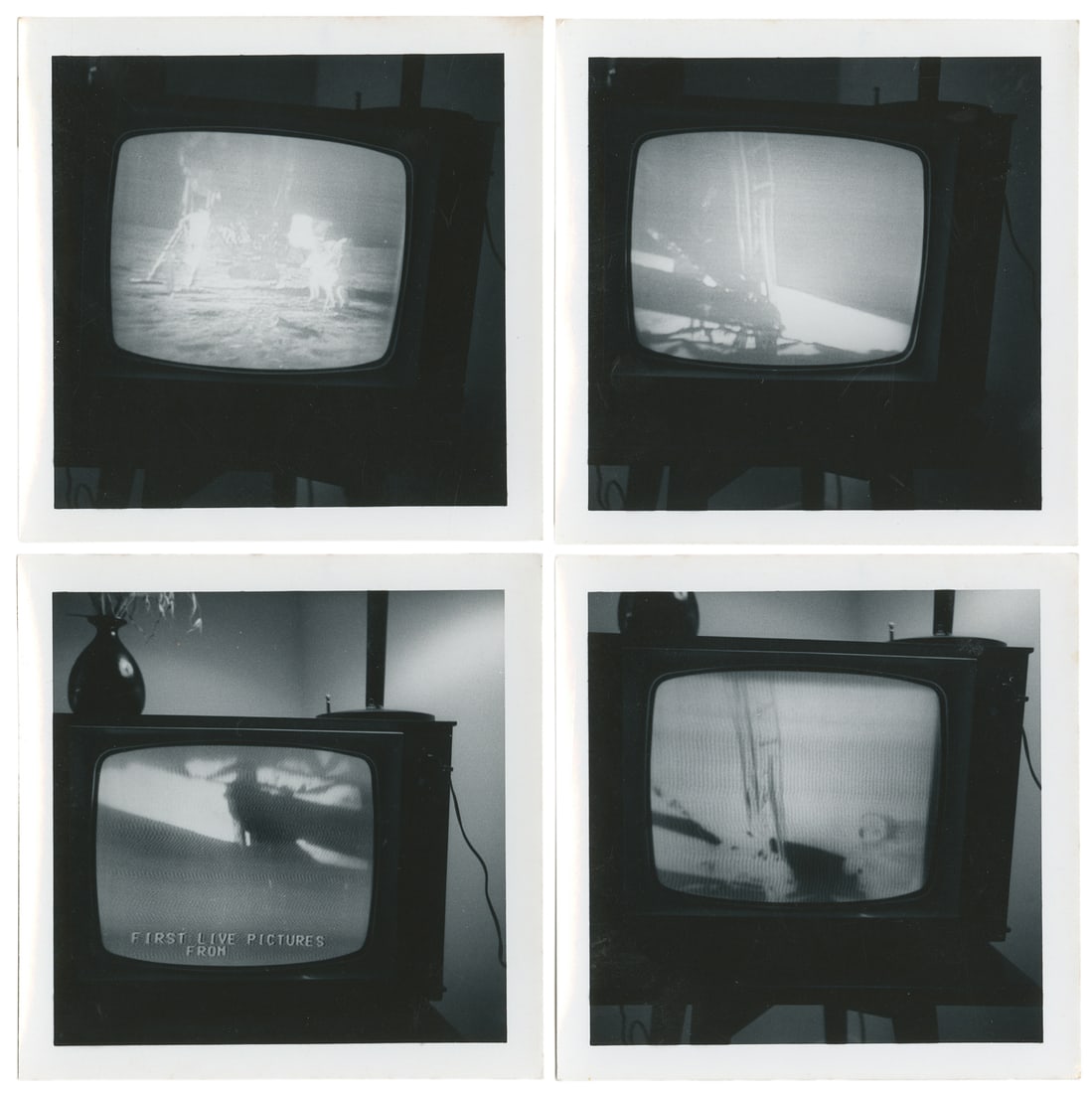 Live Pictures of First Man on Moon / Apollo 11 / Photos of TV. 1969.  (1 of 3)