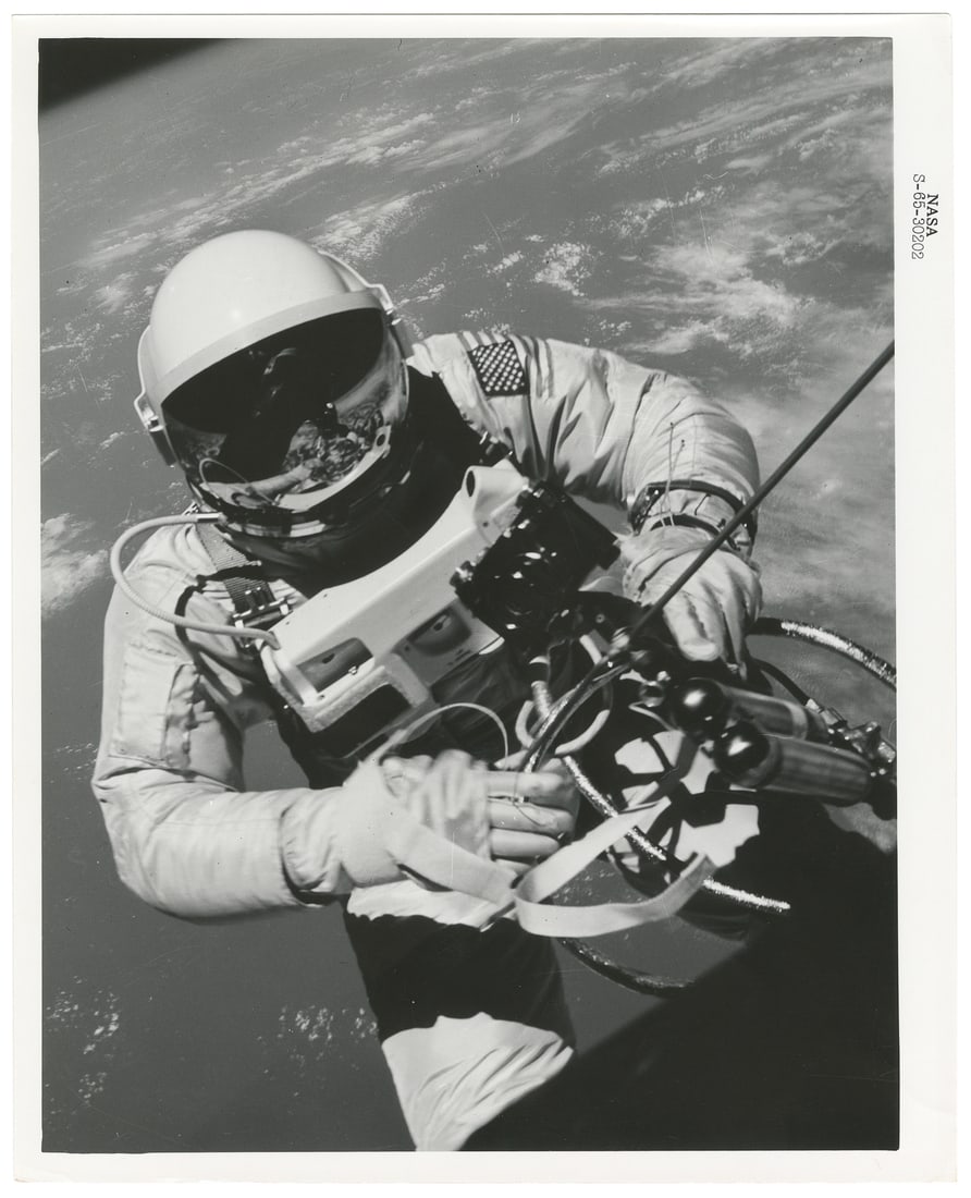 NASA "Black Number" Photograph / EVA Ed White Gemini 4 Spacewalk. Houston: NASA, 20th century.  (1 of 1)