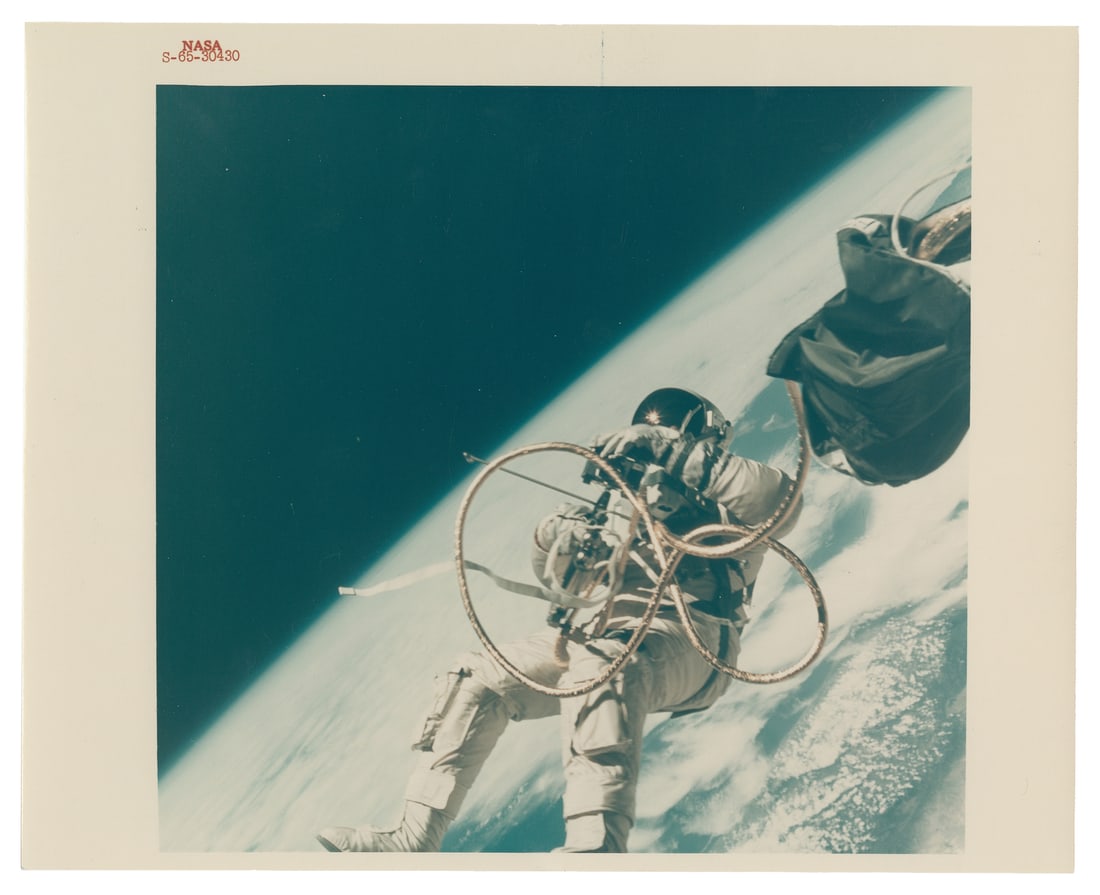 NASA "Red Number" Photograph / EVA Ed White Gemini 4 Spacewalk. NASA, 20th century.  (1 of 1)
