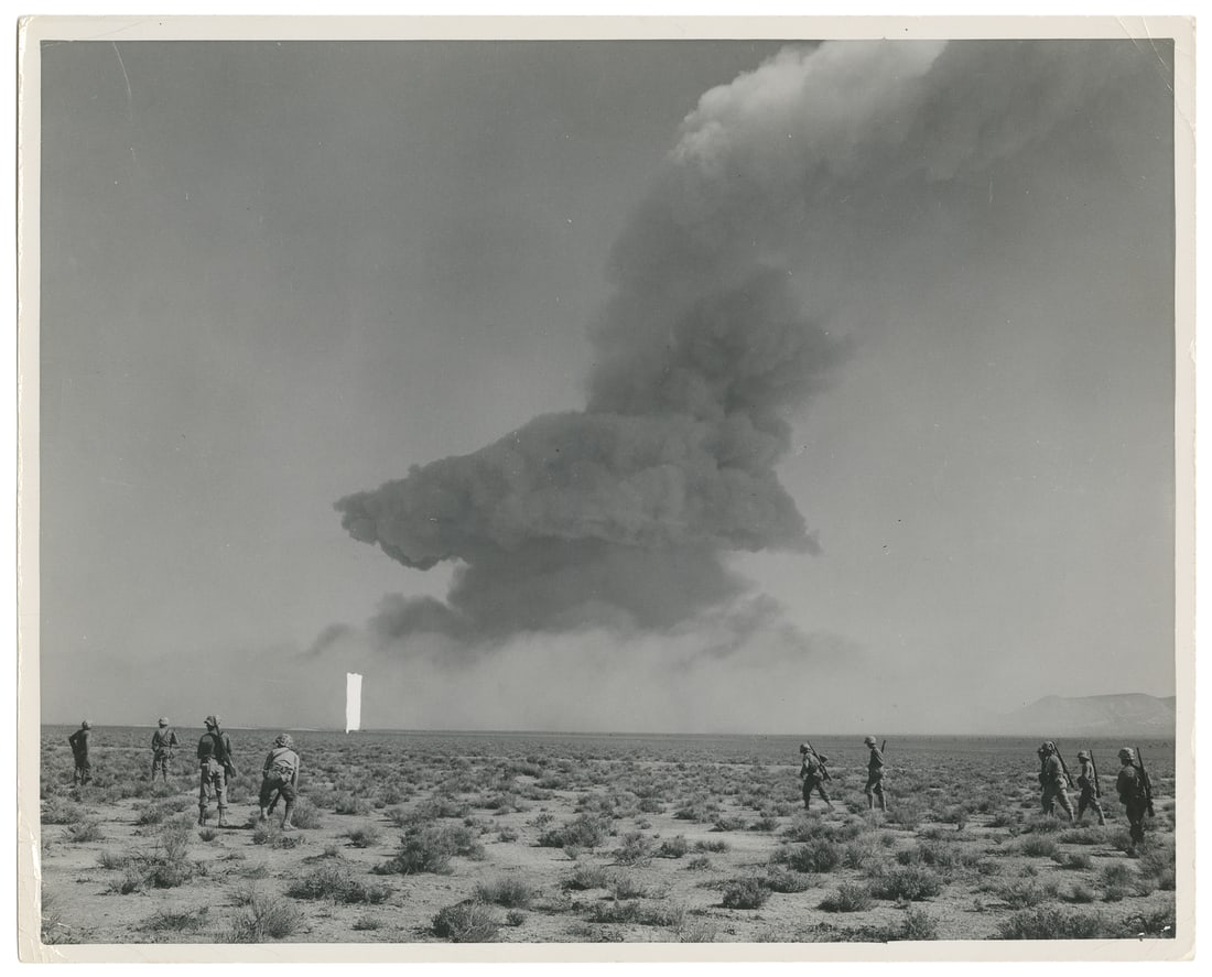 Atomic Cloud Nuclear Test Photograph. Nevada: United States Defense Department (Marine Corps), 1950s (1 of 2)