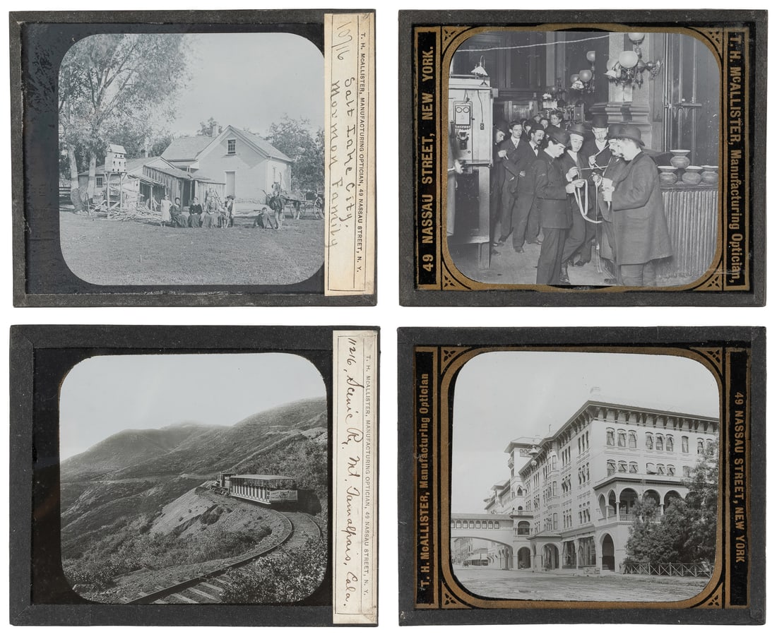 [GLASS SLIDES]. Group of over 30 slides of American and Canadian scenes. (1 of 5)