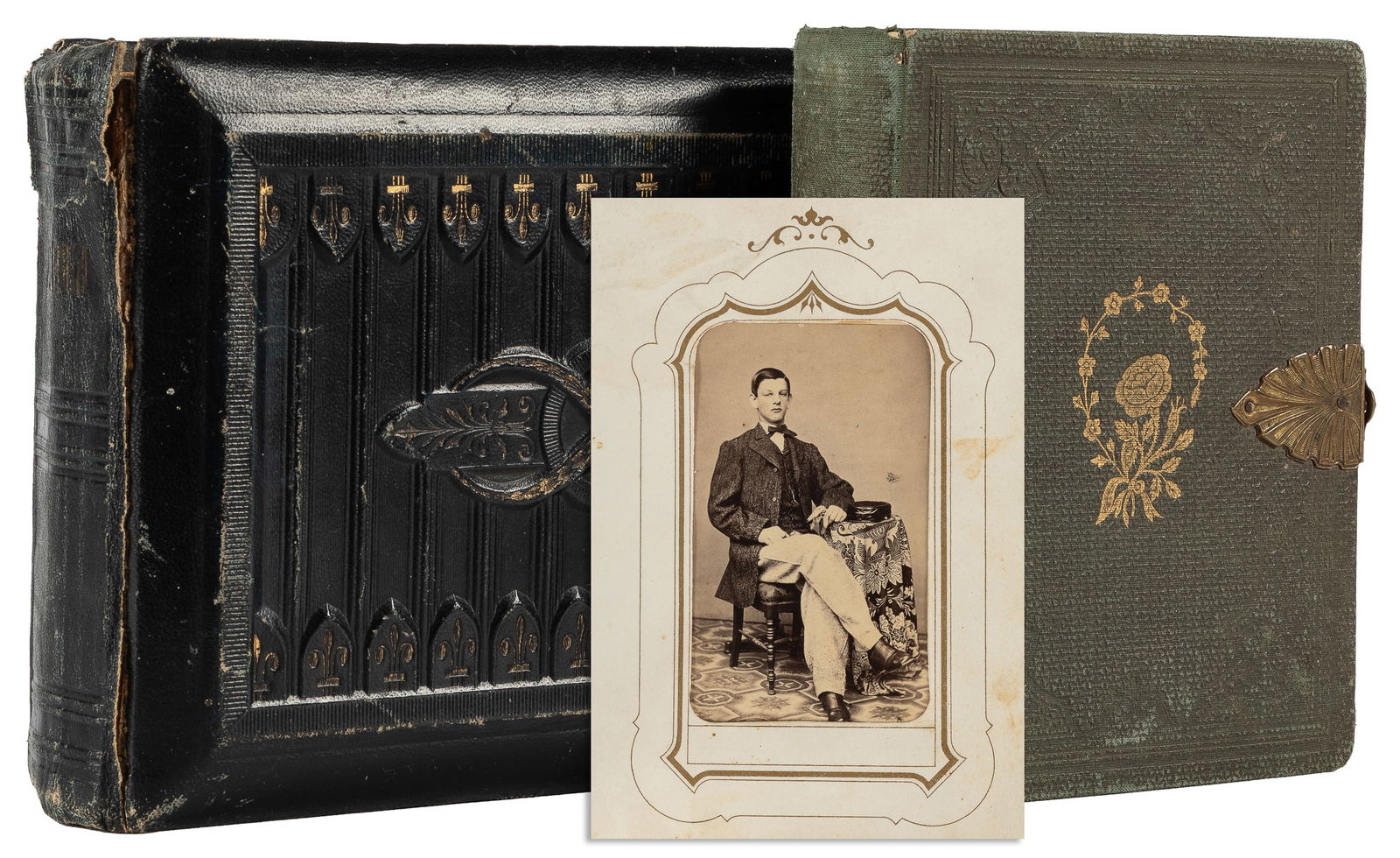 Two Early Photo Albums with Tintypes and Cartes de Visite. 19th / 20th Century.  (1 of 7)