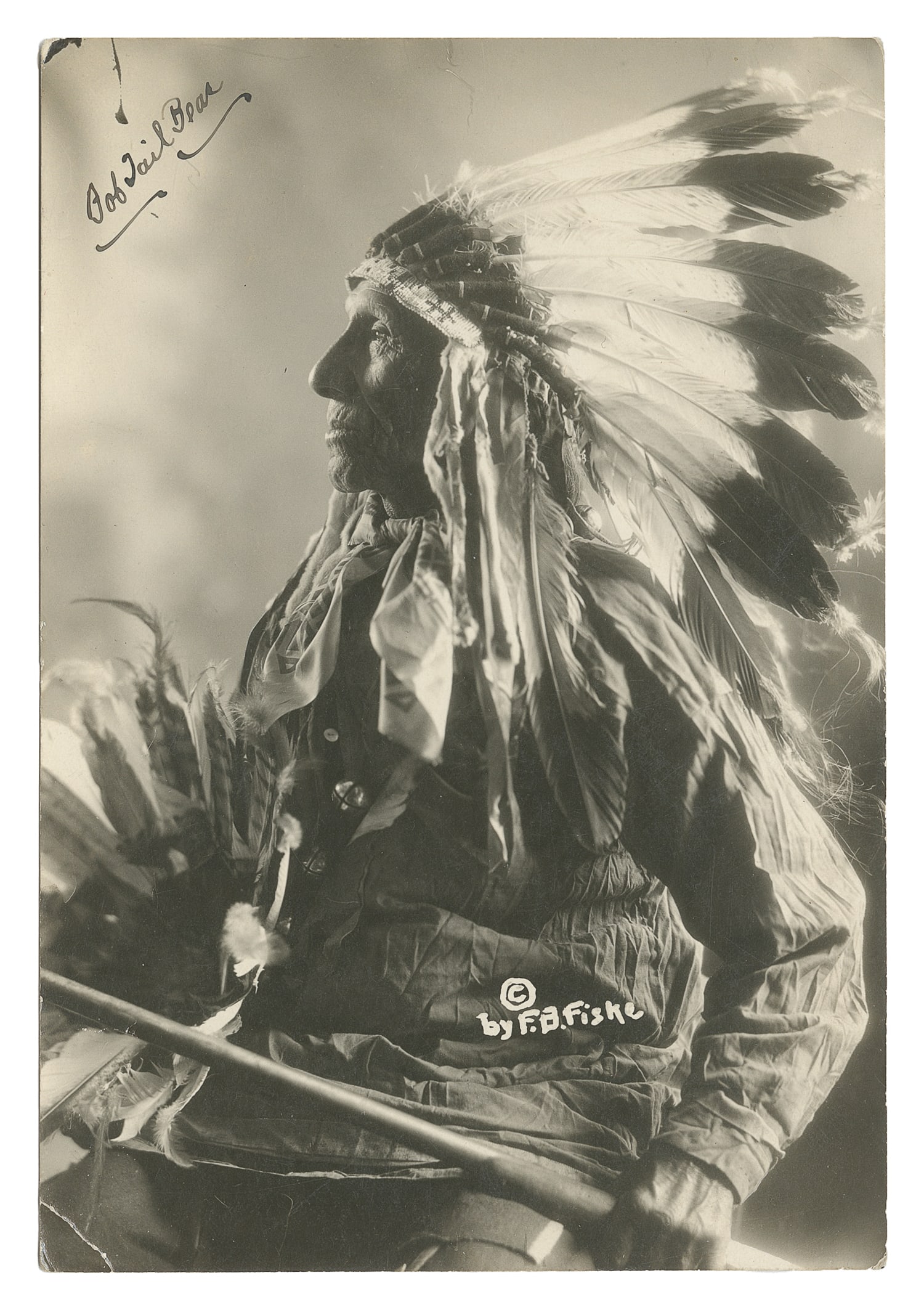 FISKE, Frank Bennett (1883 - 1952). Photograph of "Bob Tail" Bear.  (1 of 1)