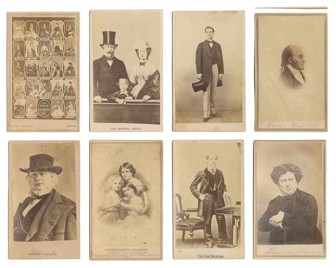 Group of 130 Cartes de Visite of Well-Known or Once Well-Known People of Interest. (19th Century). : Group of One Hundred and Thirty Cartes de Visite of Well-Known or Once Well-Known People of Interest. (19th Century). Many examples of politicians, royalty, soldiers, authors and groups of figures. &#