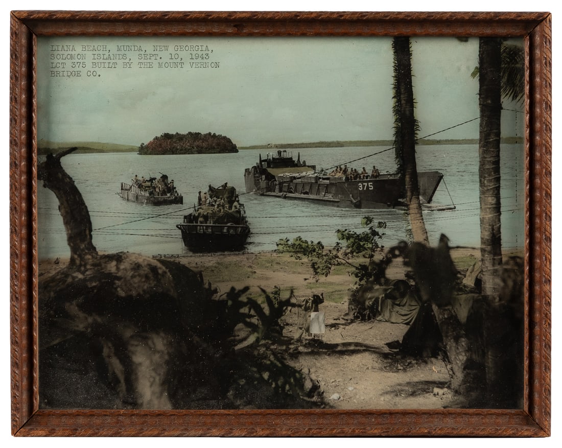 LCT 375 Built by the Mount Vernon Bridge Co. Solomon Islands, Sept. 10, 1943.  (1 of 1)