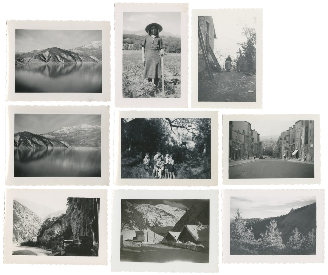 MAIER, Vivian (American, 1926-2009) Group of 13 Photographs of Europe. People, Landscapes, and a Cem (1 of 2)