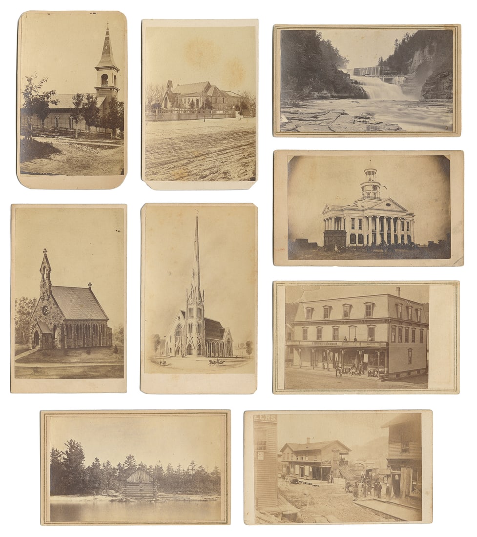 Group of 72 Cartes de Visite of Important or Tourist, Novelty or Architectural Locations. (19th Cent (1 of 2)