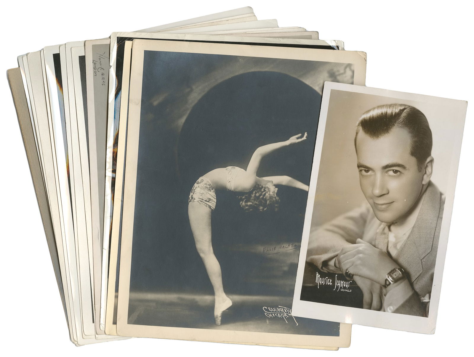 Group of 22 Movie Related Photographs. Three Movie Star Portraits: Charlie Chaplin, Baster Keaton an (1 of 4)