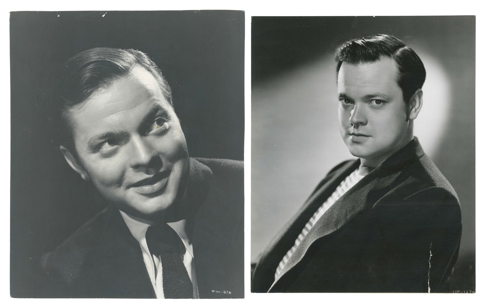 Orson Welles. Pair of promotional portrait photographs. (1 of 3)
