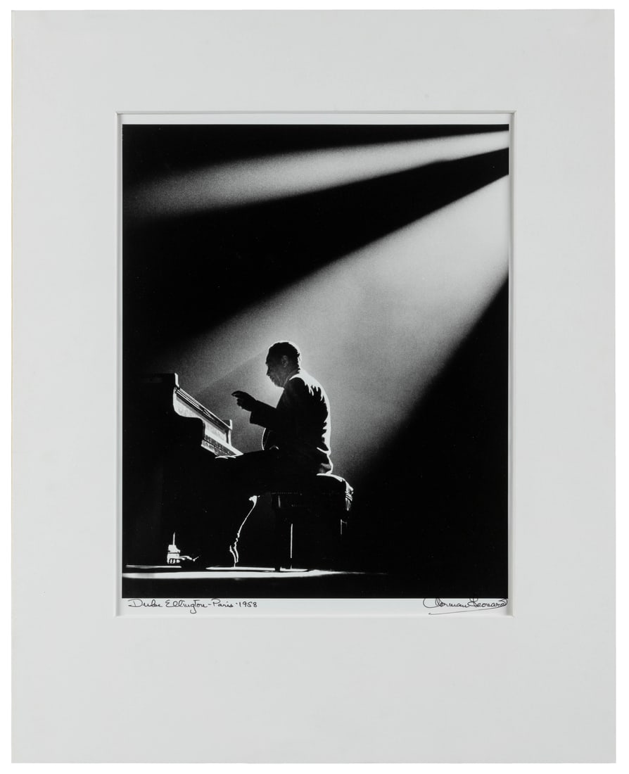 LEONARD, Herman (American, 1923–2010). Duke Ellington - Paris 1958. (1 of 3)