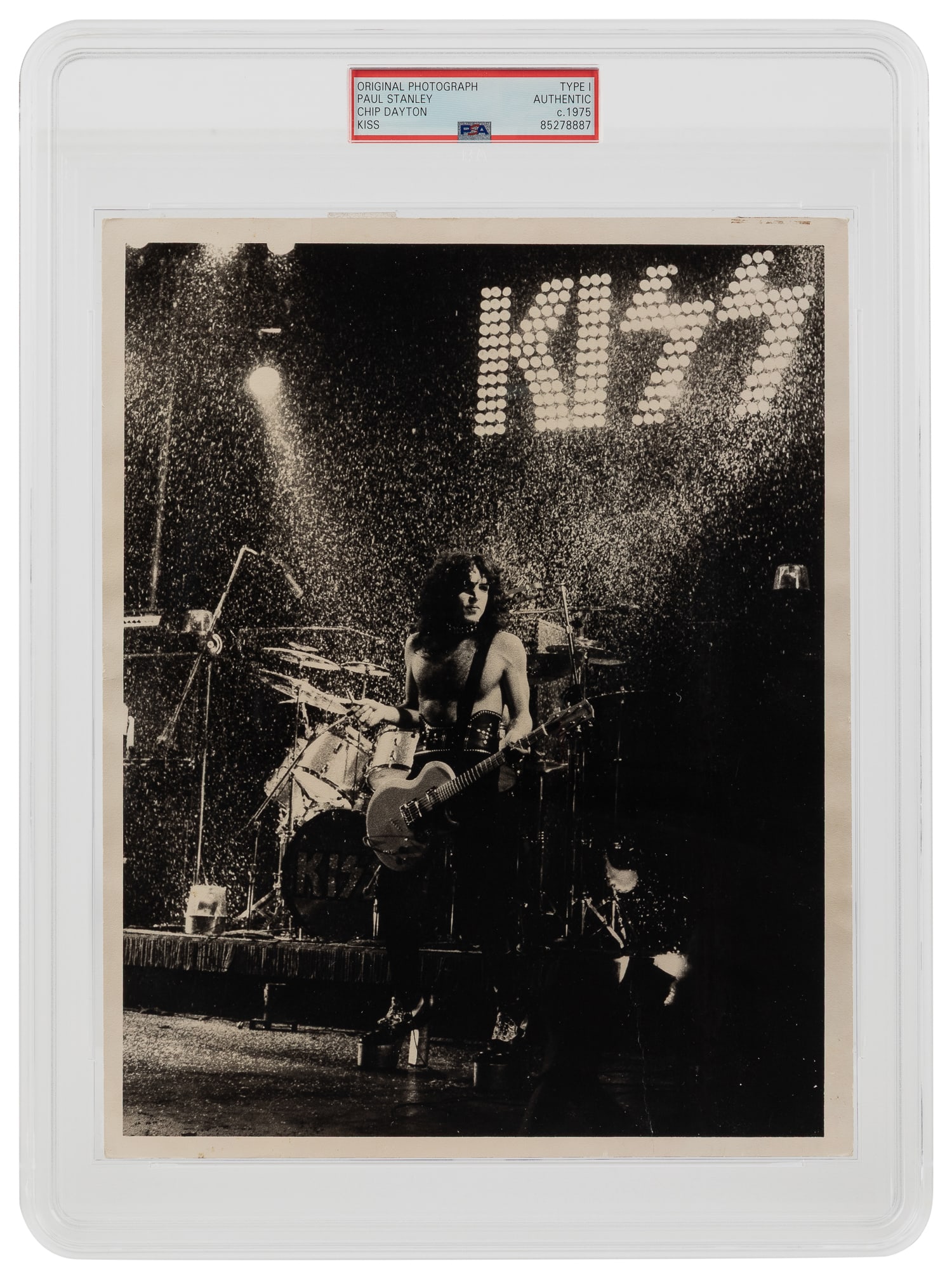 DAYTON, Chip. Paul Stanley (KISS) PSA Type I photograph. (1 of 3)