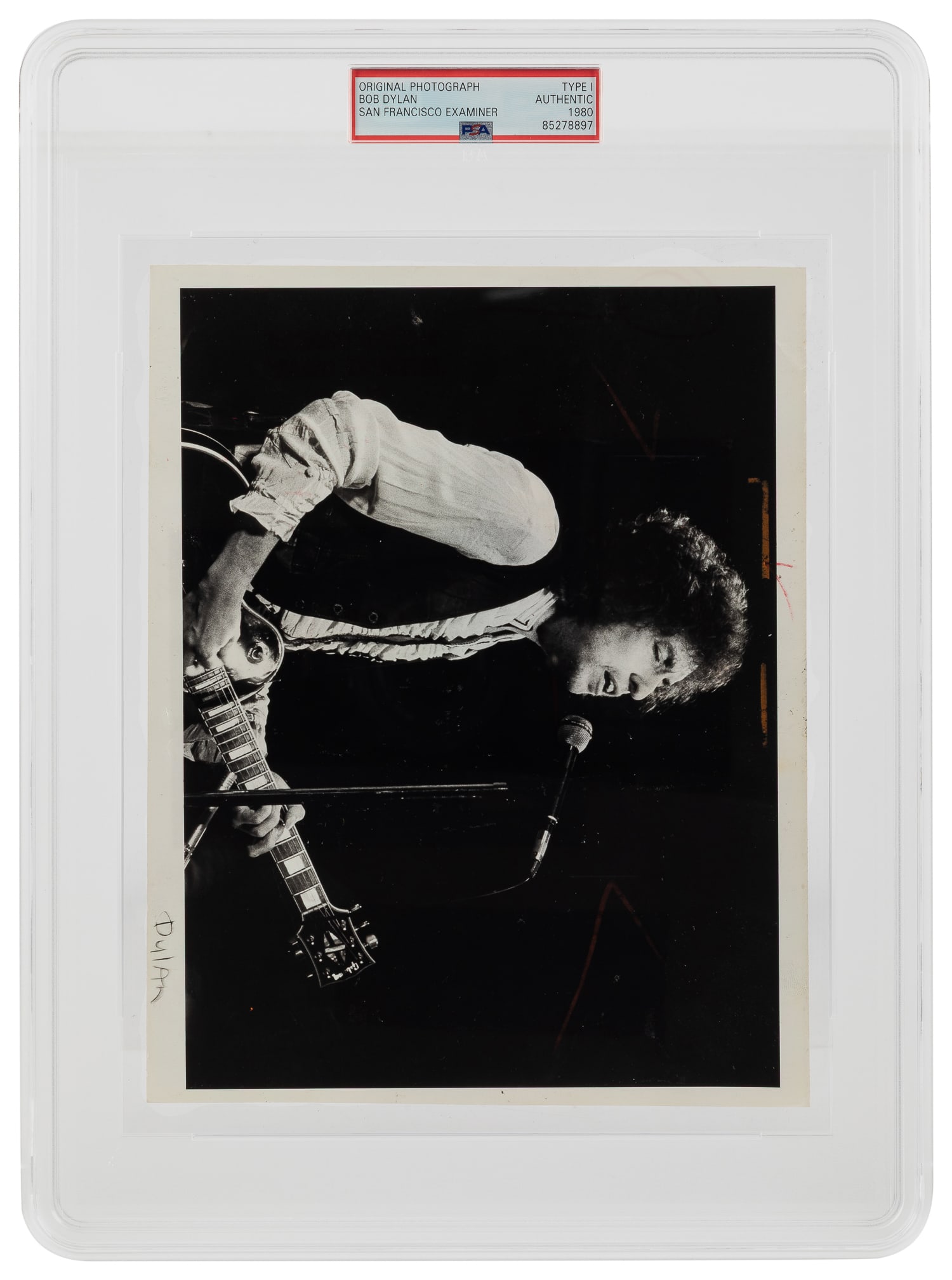Bob Dylan San Francisco Examiner original press photo (PSA Type I). (1 of 3)