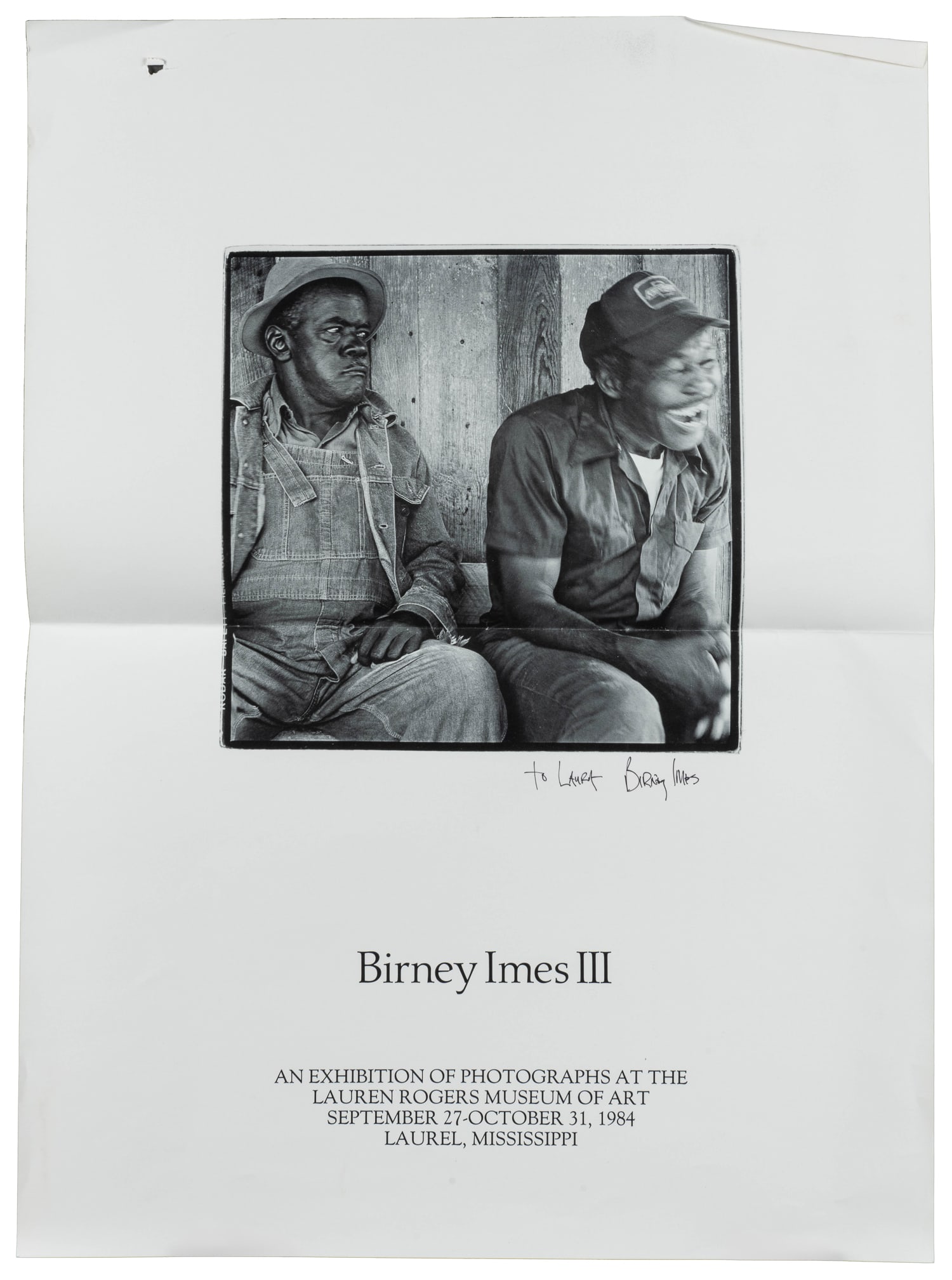 Birney Imes Signed Poster, together with group of 13 Contemporary Photographs. 20th/21st Century.: Birney Imes Signed Poster, together with group of 13 Contemporary Photographs. 20th/21st Century. Louis Sahuc, Ed Newman (2) and Charles Franklin with 9 other works in color and black & white.Poster