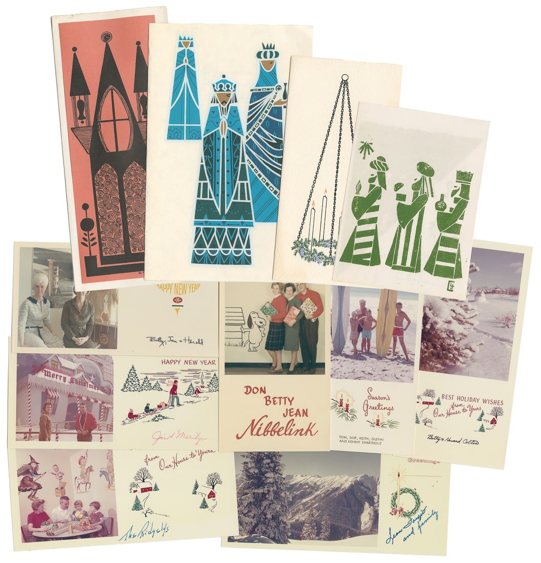 Archive of Eastman Kodak Photography Executive. California, 1961–1966. : [CHRISTMAS]. Archive of Eastman Kodak Photography Executive. California, 1961–1966. Large archive containing over 300 Christmas cards and photographs from the archive of a Kodak employee