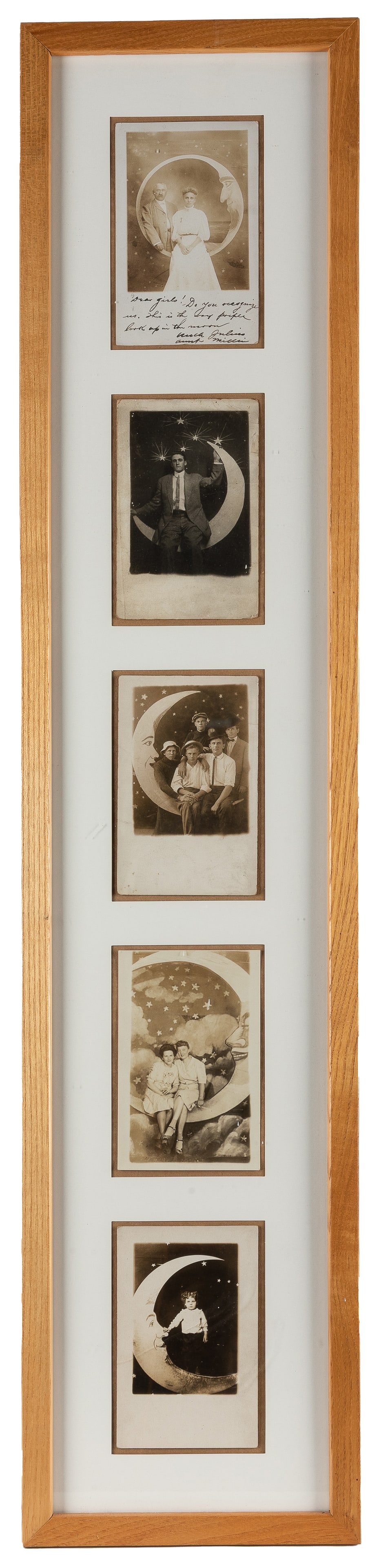 Group of 13 paper moon RPPCs. (1 of 7)