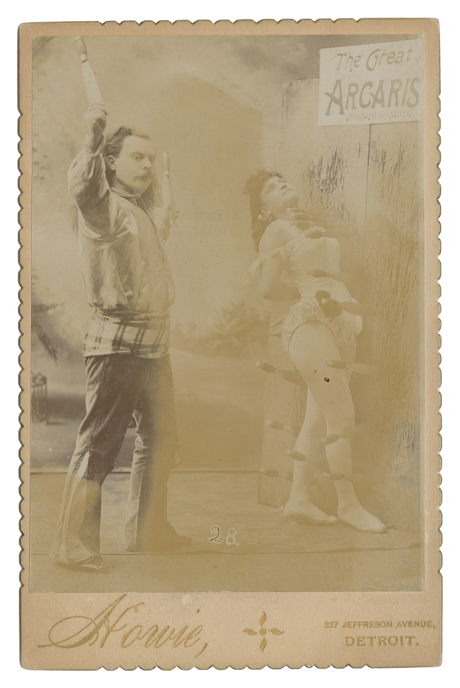 ARCARIS, Gustavo. Cabinet card portrait. (1 of 1)