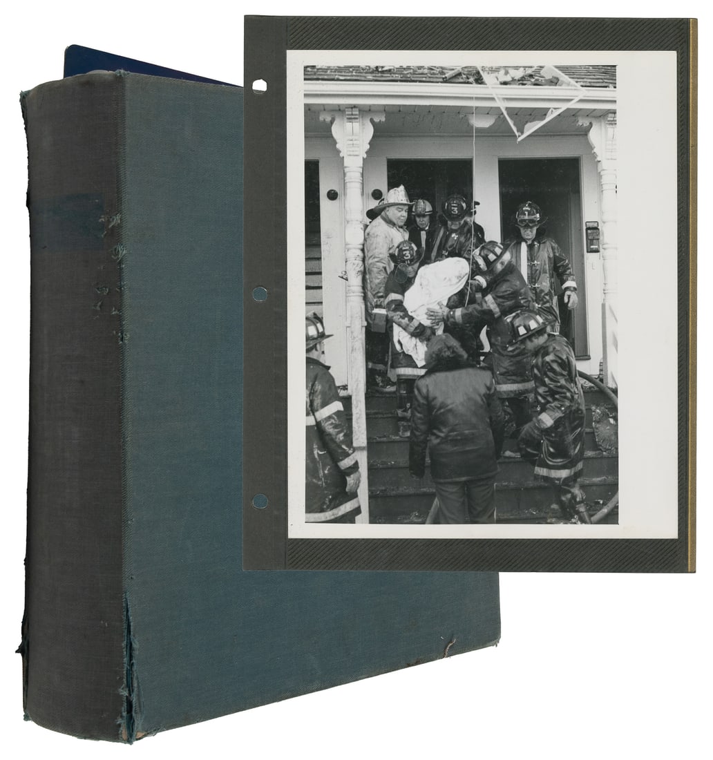 [MASSACHUSETTS]. Photography Binder from a Chelsea Recorder Photojournalist.: [MASSACHUSETTS]. Photography Binder from a Chelsea Recorder Photojournalist. 1980. Binder of photos, and associated clippings, by Bob Thibedore of the Chelsea Recorder (Chelsea, Mass.). Includes signi