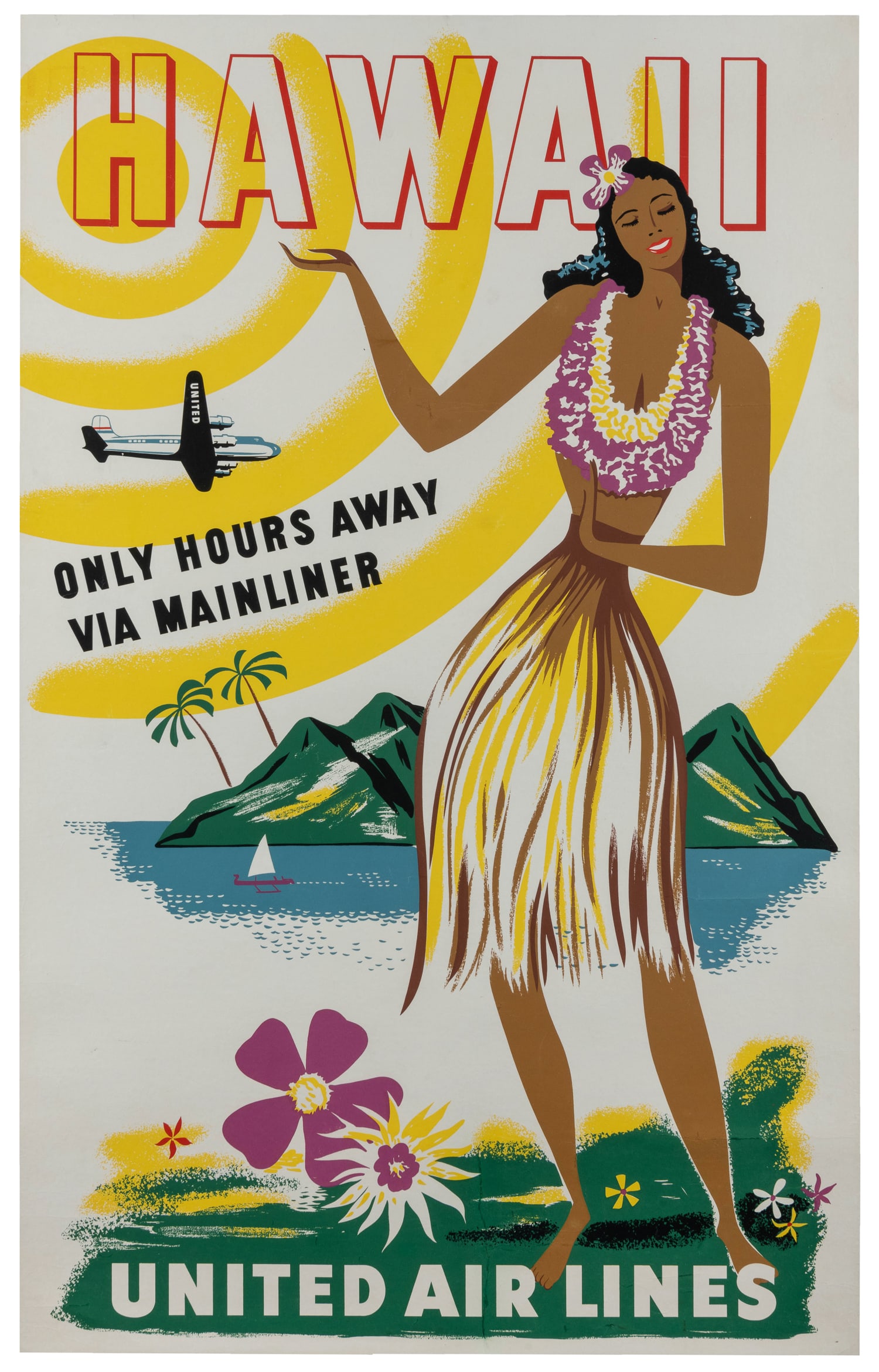 Hawaii / United Air Lines. Circa 1950s. (1 of 1)