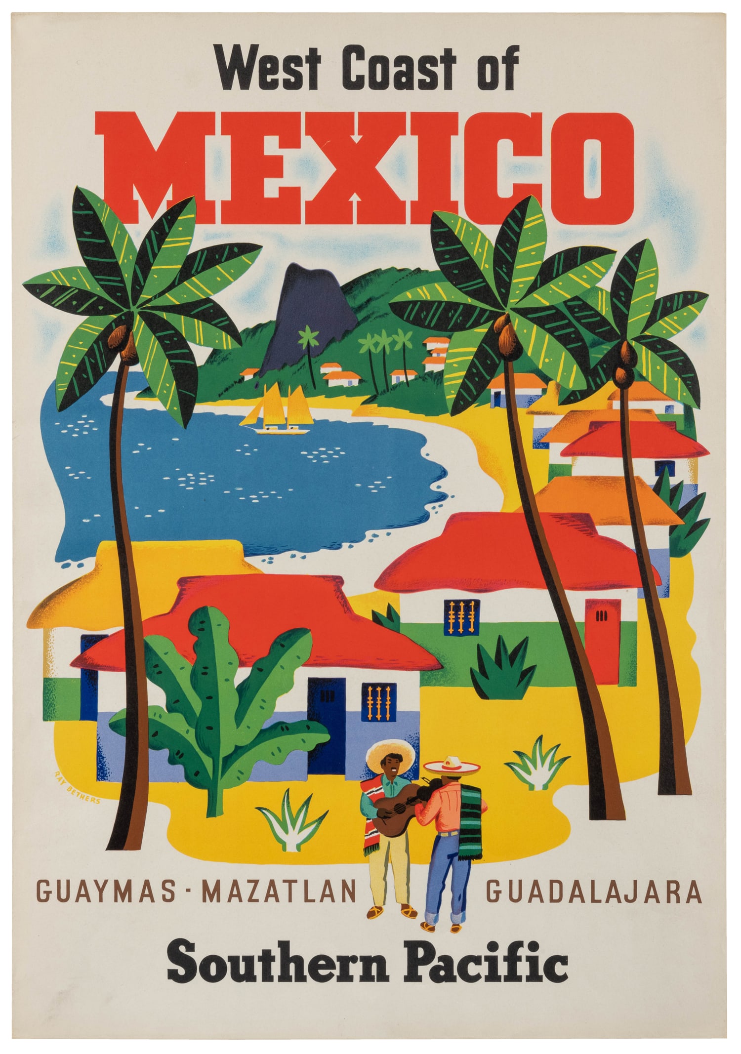 BETHERS, Ray (1902 - 1973). West Coast of Mexico / Southern Pacific. (1 of 1)