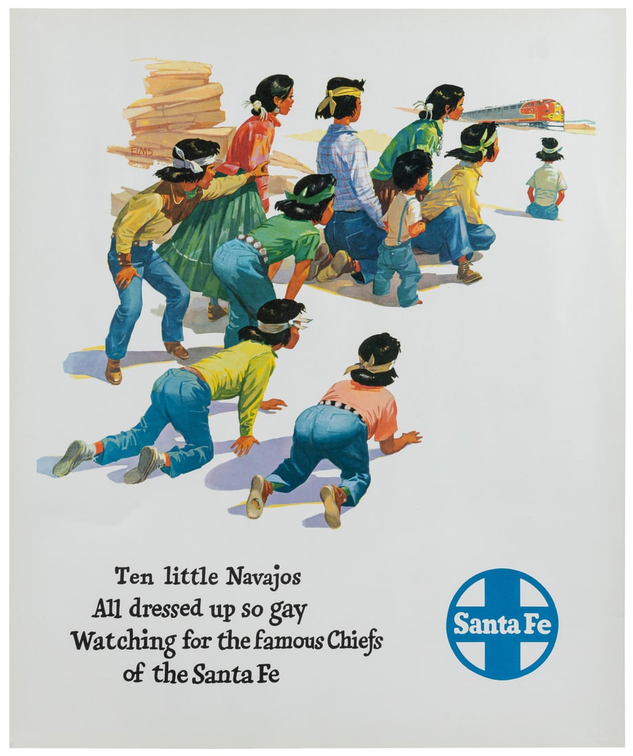 ELMS, William Frederick (1900 ‚Äì 1956). Santa Fe / Ten Little Navajos. (1 of 1)