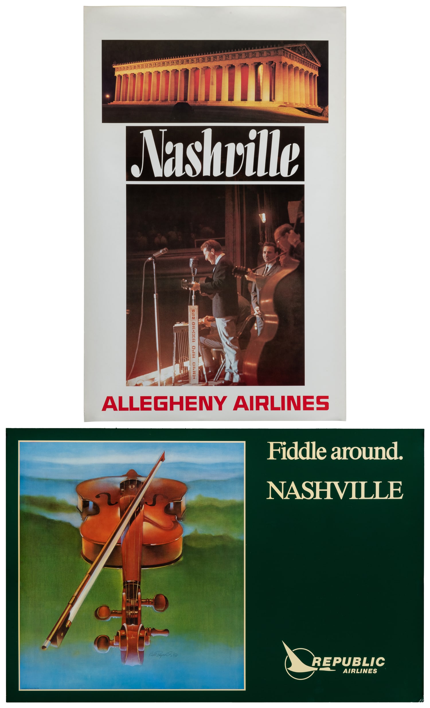 Nashville. Two vintage airline posters. (1 of 3)
