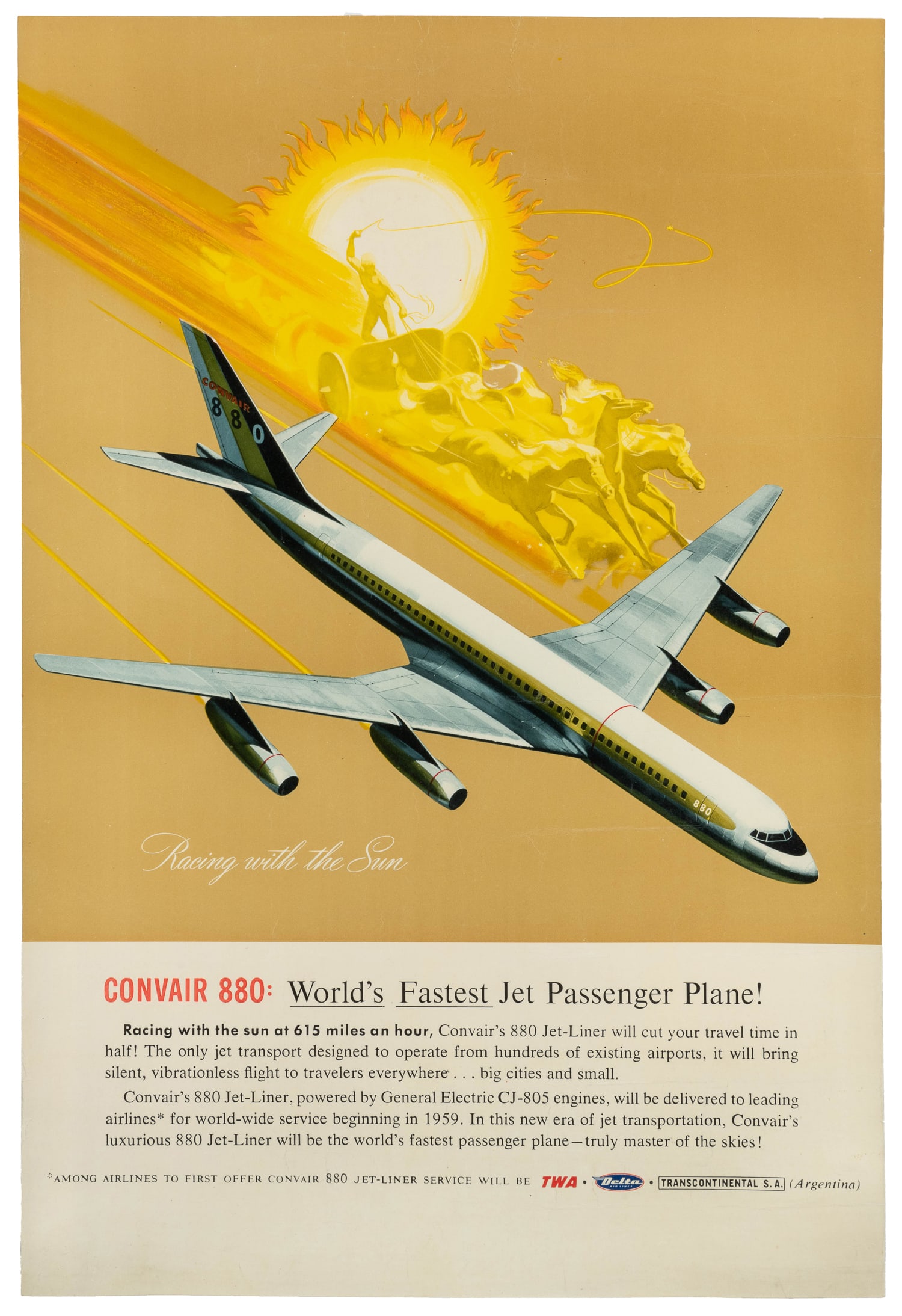 Convair 880 / World's Fastest Jet Passenger Plane. (1 of 1)