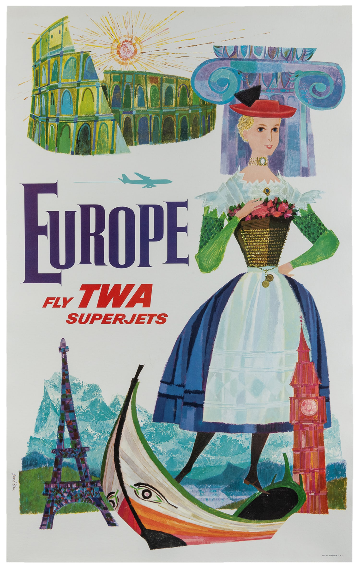 KLEIN, David (1918 - 2005). Europe / Fly TWA Superjets. (1 of 1)