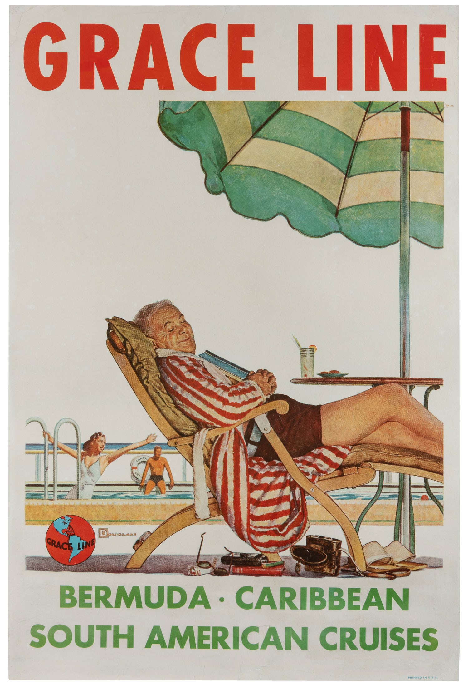 DOUGLASS. Grace Line / Bermuda - Caribbean - South American Cruises. (1 of 1)