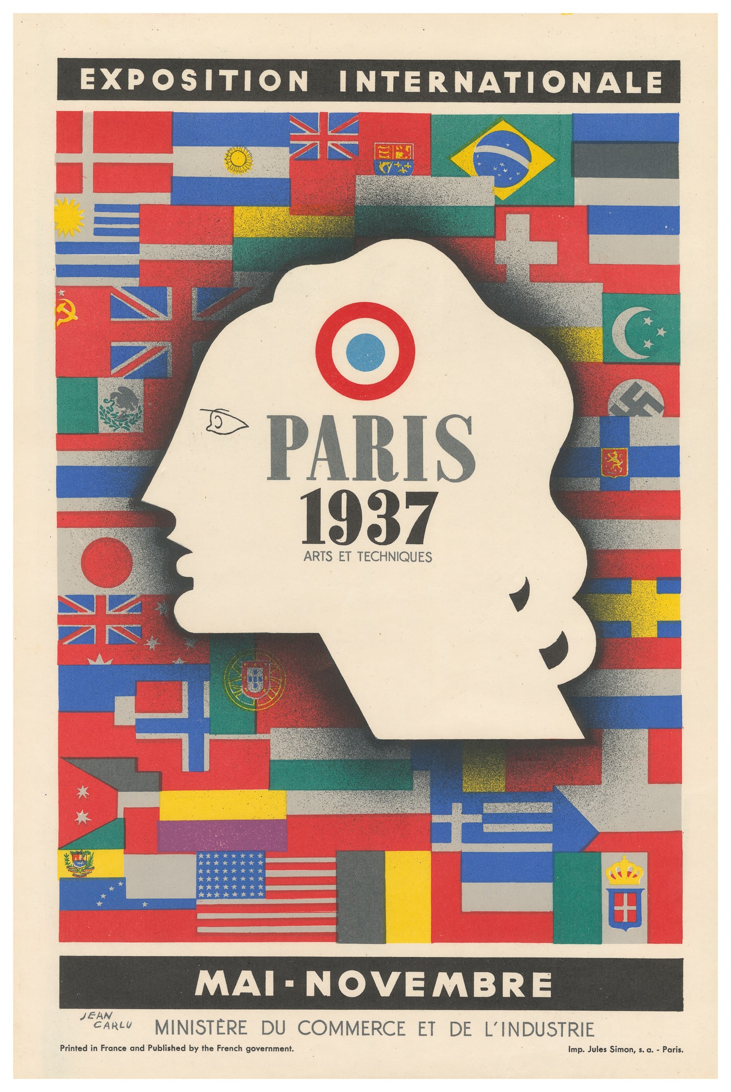 CARLU, Jean (1900 - 1997). Paris 1937 / Exposition Internationale. (1 of 1)