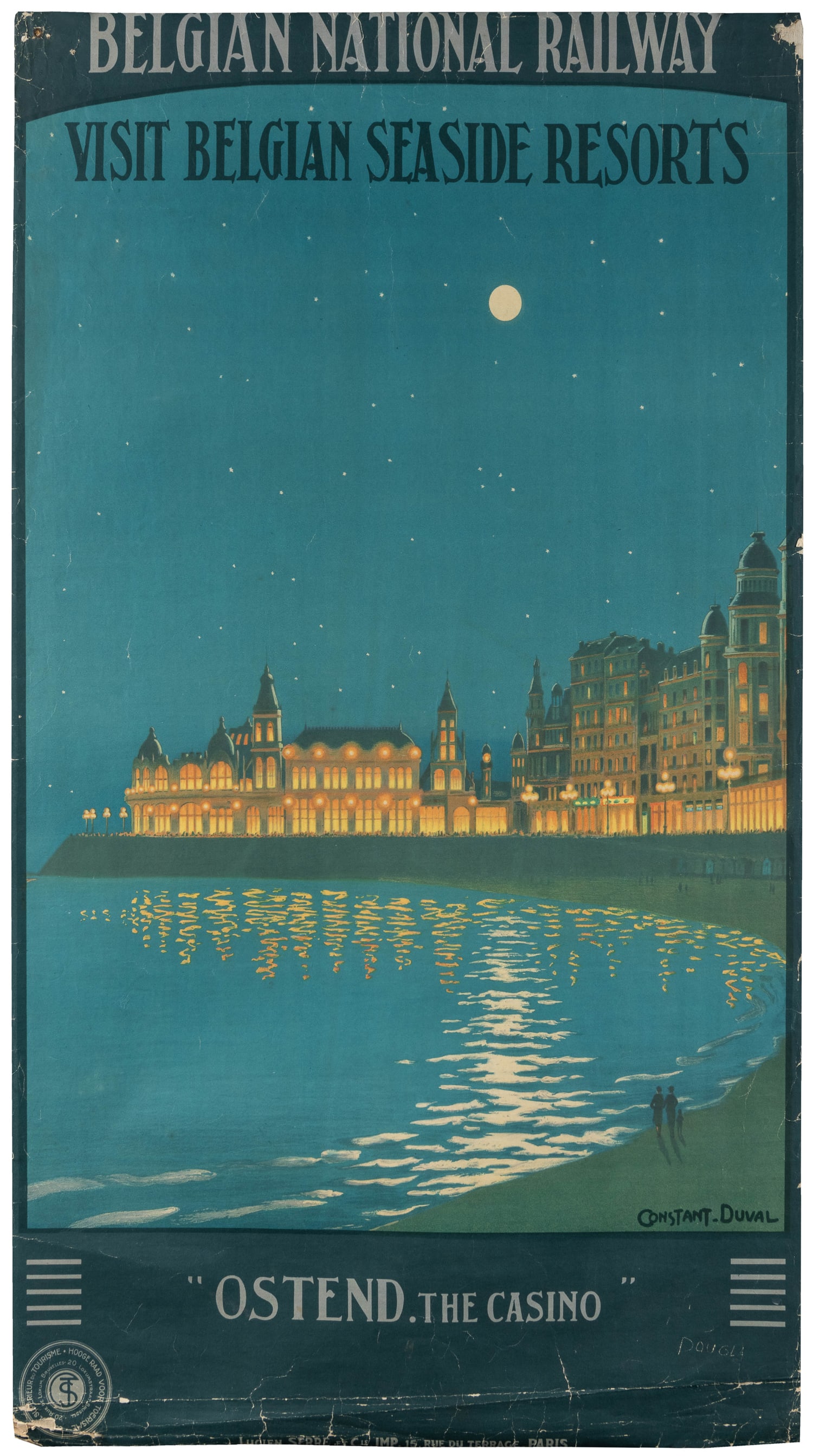 CONSTANT DUVAL, Leon (1877-1977). Belgian National Railway / Visit Belgian Seaside Resorts. 1928. (1 of 1)